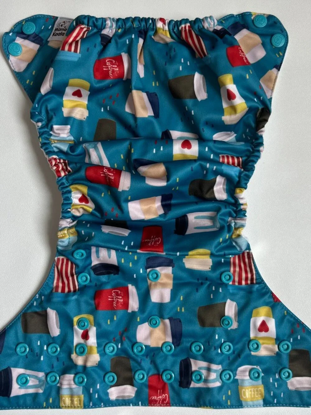Mama Koala Coffee Lovers Pocket Cloth Diaper One Size No Insert NEW